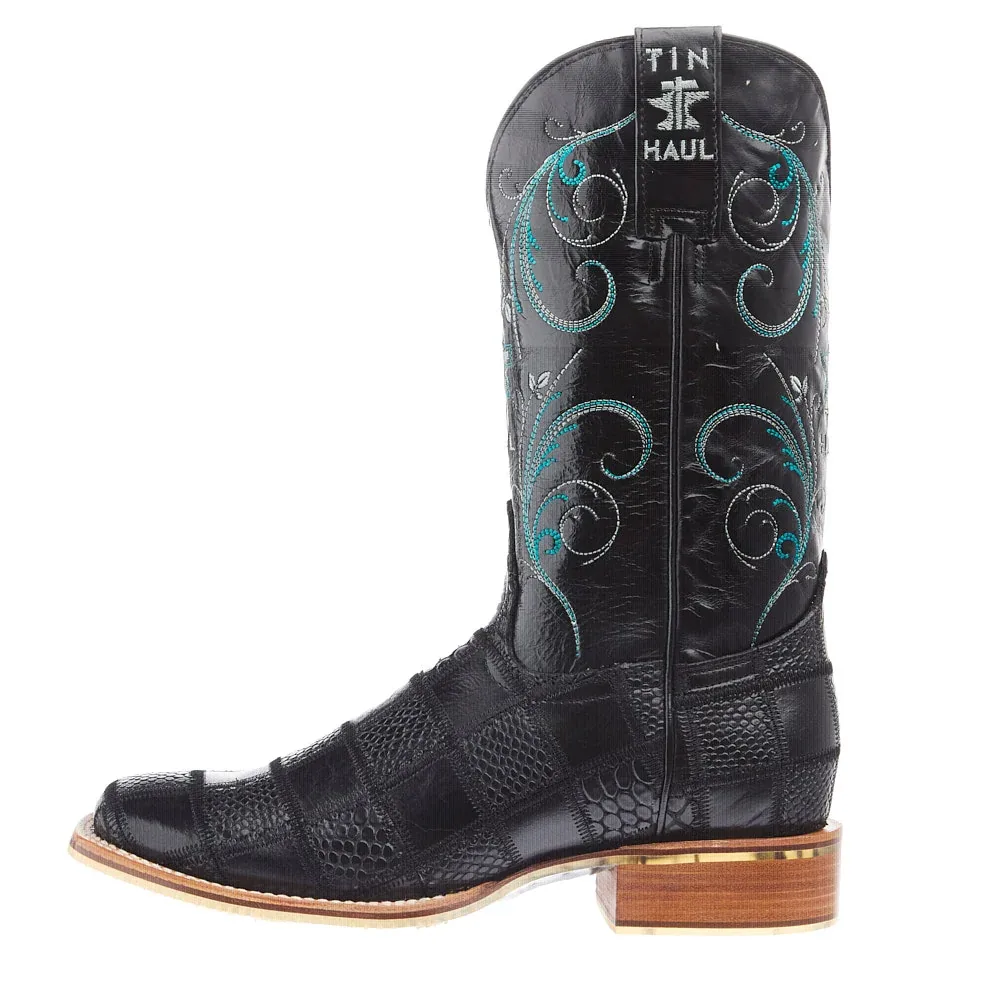 Tin Haul Women's Black Checker'd 11in Black Top - Image 2