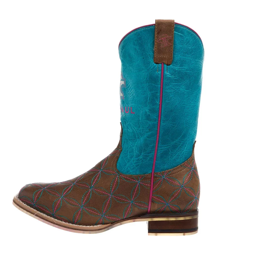 Tin Haul Youth Twister Embroidered Square Toe Tutti Fruti Sole Boot - Image 2
