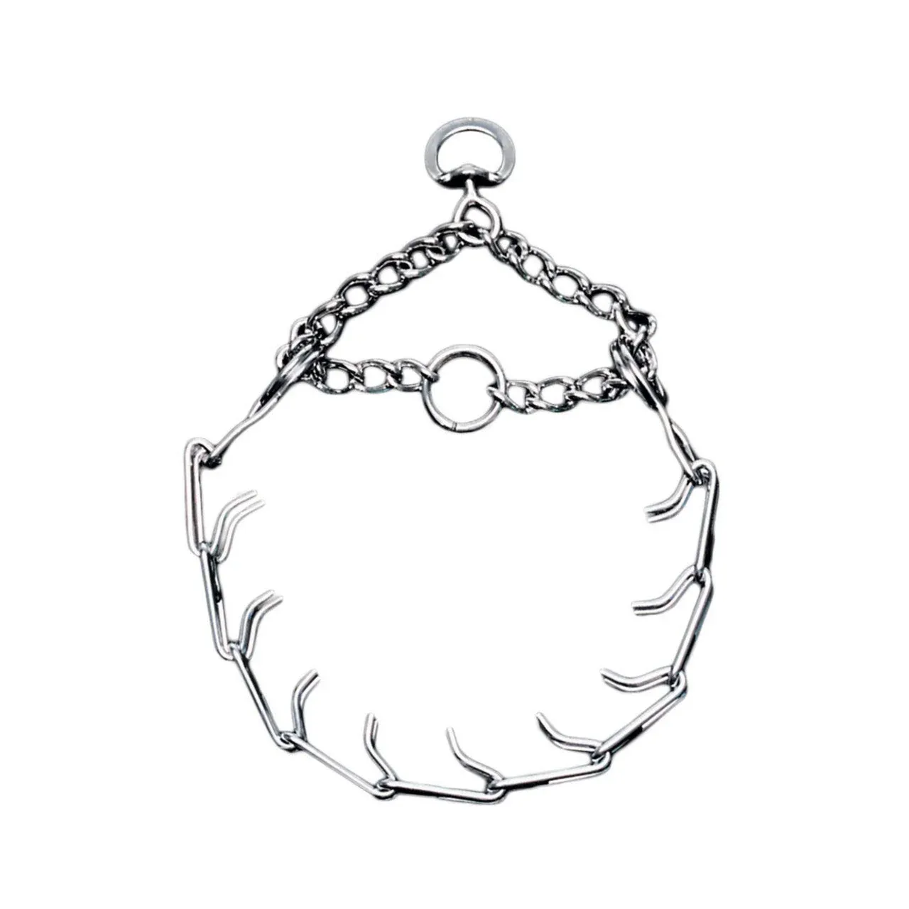 Titan Prong Training Dog Collar Nickel, Chrome 3 mm x 18 in