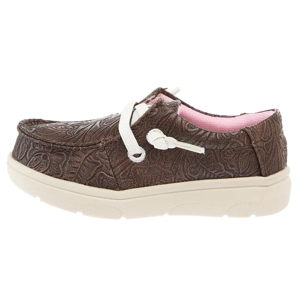 Toddler's Lil Stomper Hilo Brown Floral Shoes - Image 2