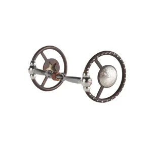 Tom Balding Bits 3 in 1 Antique Brown Concho Snaffle Bit