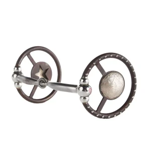 Tom Balding Bits Smooth Antique Brown Concho Snaffle Bit