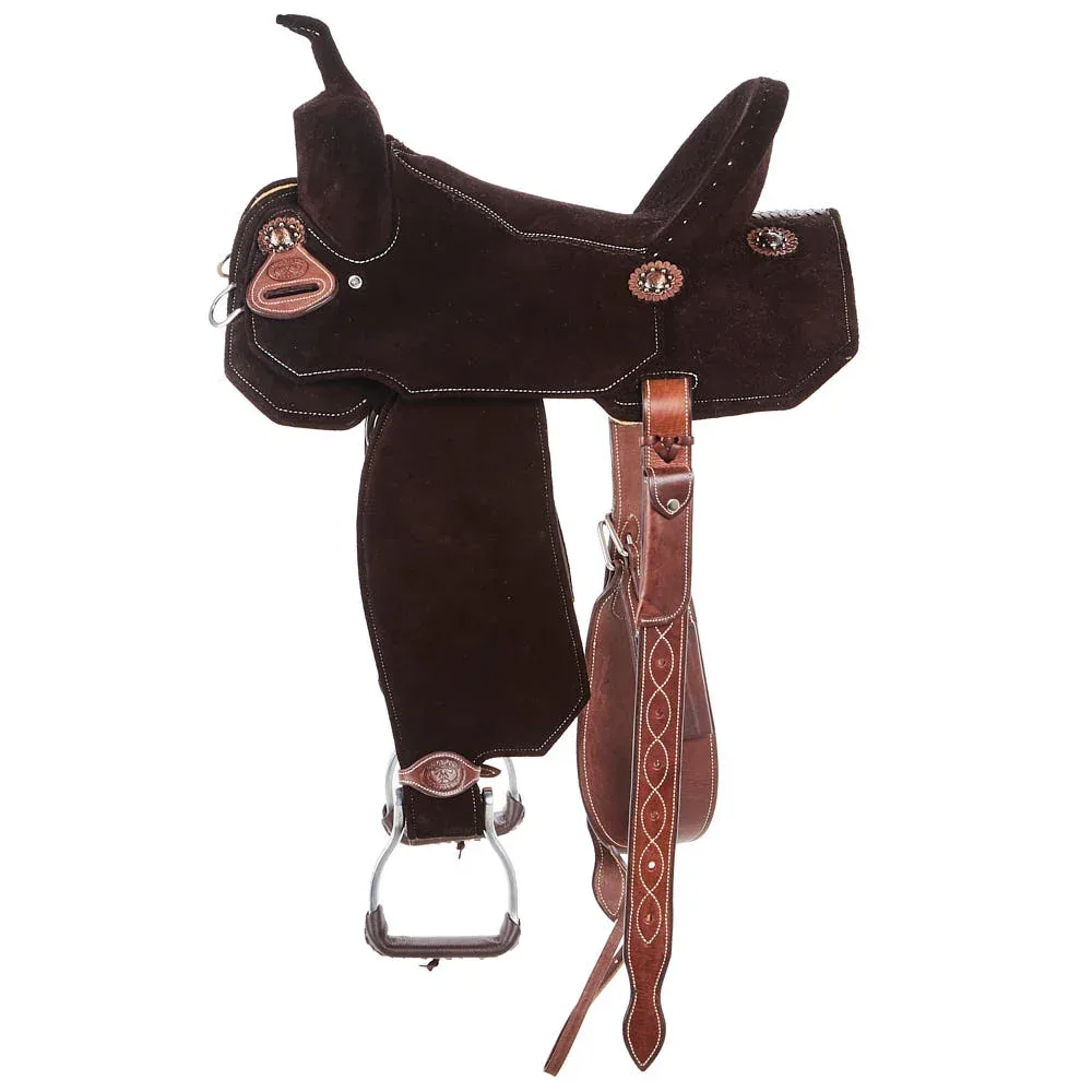 Tomahawk Chocolate Roughout with 45 cut skirts Barrel Saddle - Image 2