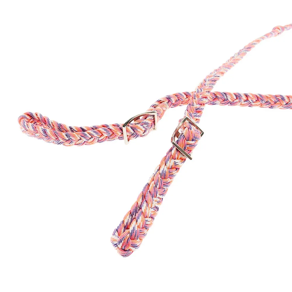 Tomahawk Orange Nylon Knot 3 Plait Rein - Image 2