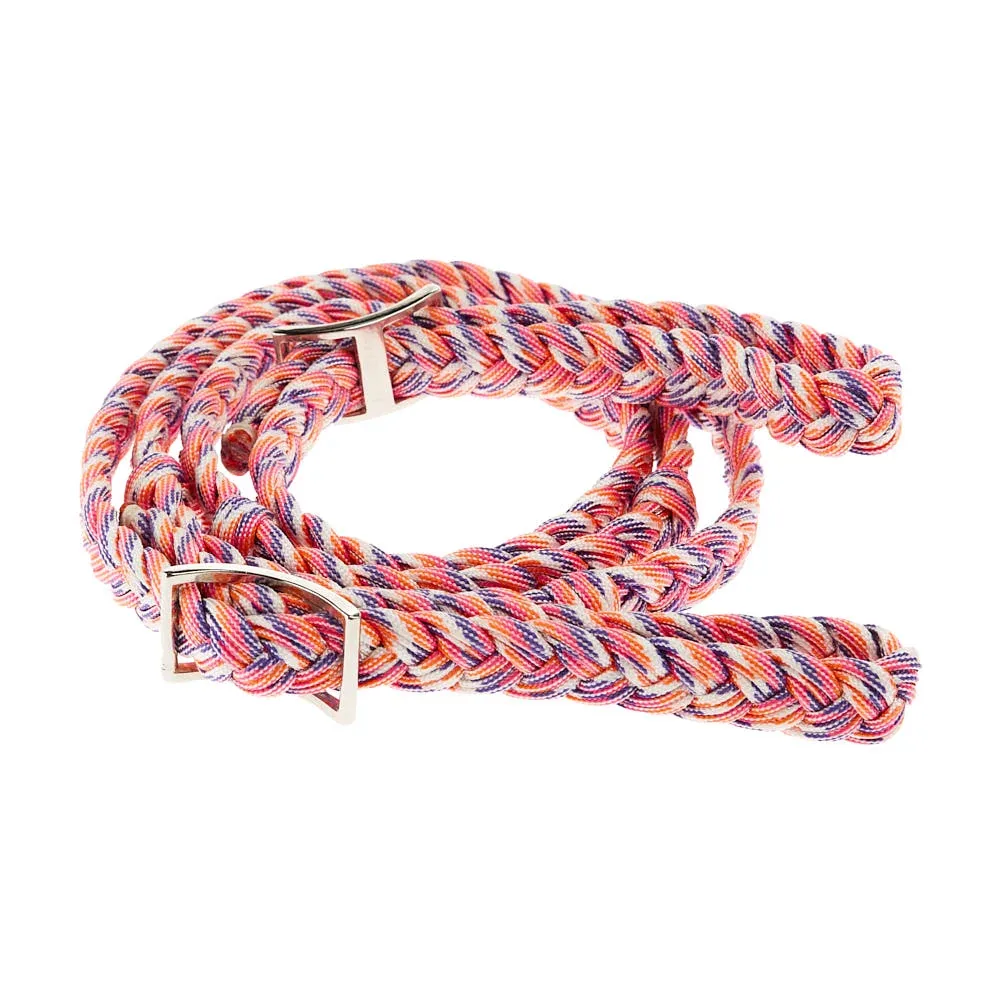 Tomahawk Orange Nylon Knot 3 Plait Rein