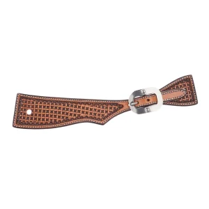 Tomahawk Wide Spur Straps with Waffle Tooling
