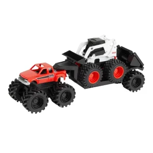 Tomy Monster Treads Bobcat Truck Trailer & Skid Steer