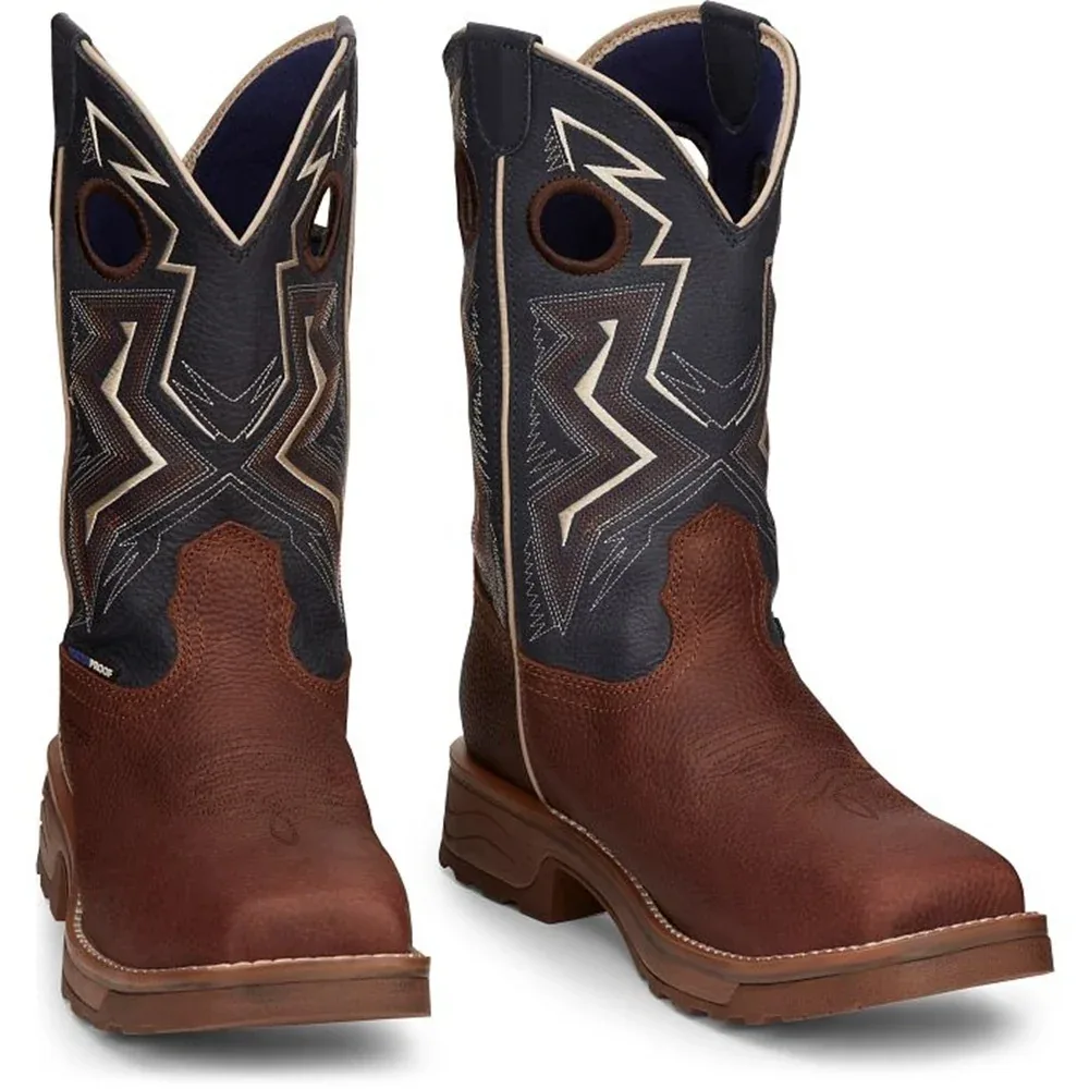 Tony Lama Mens Force 11" Wide Square Composite Toe Waterproof Work Boots - Image 2