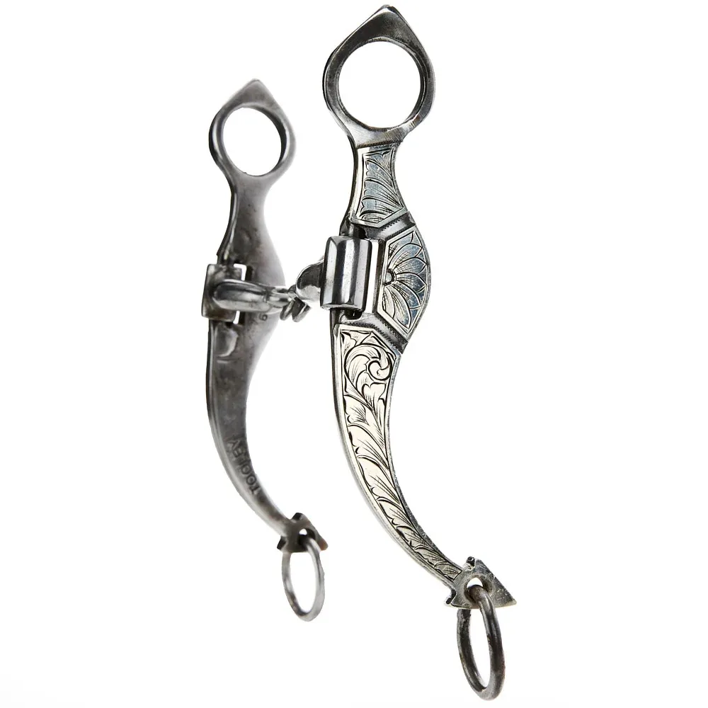 Tooley Bits Spurs Buckles Spade with Floral Silver Bit - Image 2