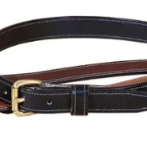 Tory 1In Stitched Belt With Brass Buckle 26 Brn/Nick