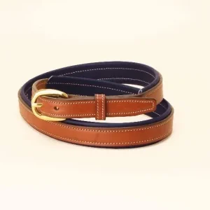 Tory 3/4In 2-Tone Padded Belt 24 Oakbark/Navy