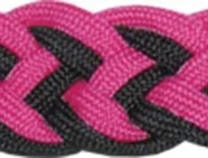 Tory Braided Barrel Rein With Knots Blk/Gry
