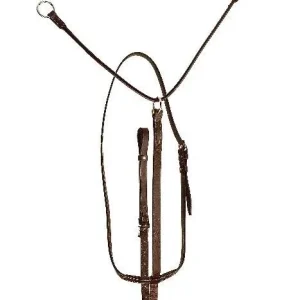 Tory Bridle Leather Lateral Fork Black