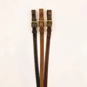 Tory Bridle Leather Lead - Brass Buckle 3/4x7 Blk
