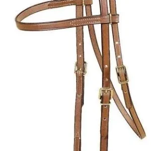 Tory Browband Training Brass Snap Bit Ends Blk