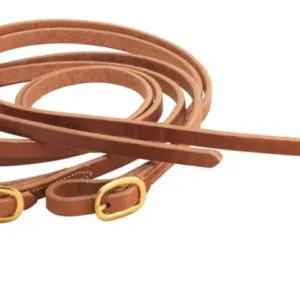 Tory Cowboy Old Time Leather Split Reins Blk/Gry
