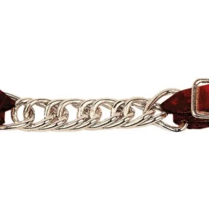 Tory Flat Twisted Chain Curb Strap Bk/Gry
