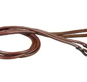 Tory Fully Rolled Reins-Chicago Screw Bit Ends Brn