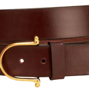 Tory Leather 1 1/2" Belt with Solid Brass Spur Buckle
