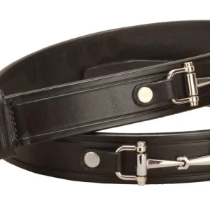 Tory Leather 1" Snaffle Bit Belt with Nickel Snaffle Bits & Buckle