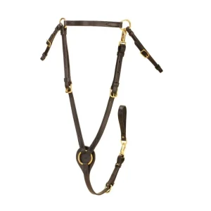 Tory Leather Breastplate with Brass Snaps