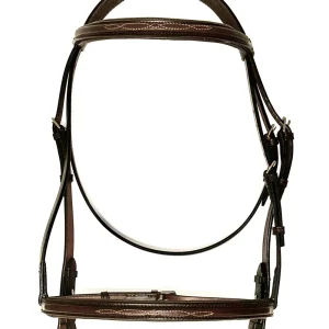 Tory Leather Company Raised Padded Fancy-Stitched Bridle