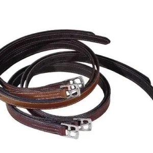 Tory Non Stretch Stirrup Leathers 1in x 54in Brn