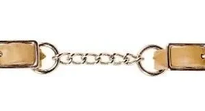 Tory Single Chain Curb Strap Bk/Gry