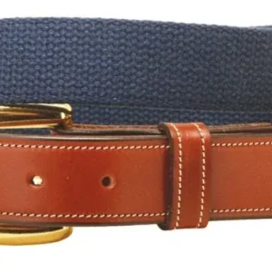 Tory Wide Web Belt With Oakbark Billets 28 Bk/Gry