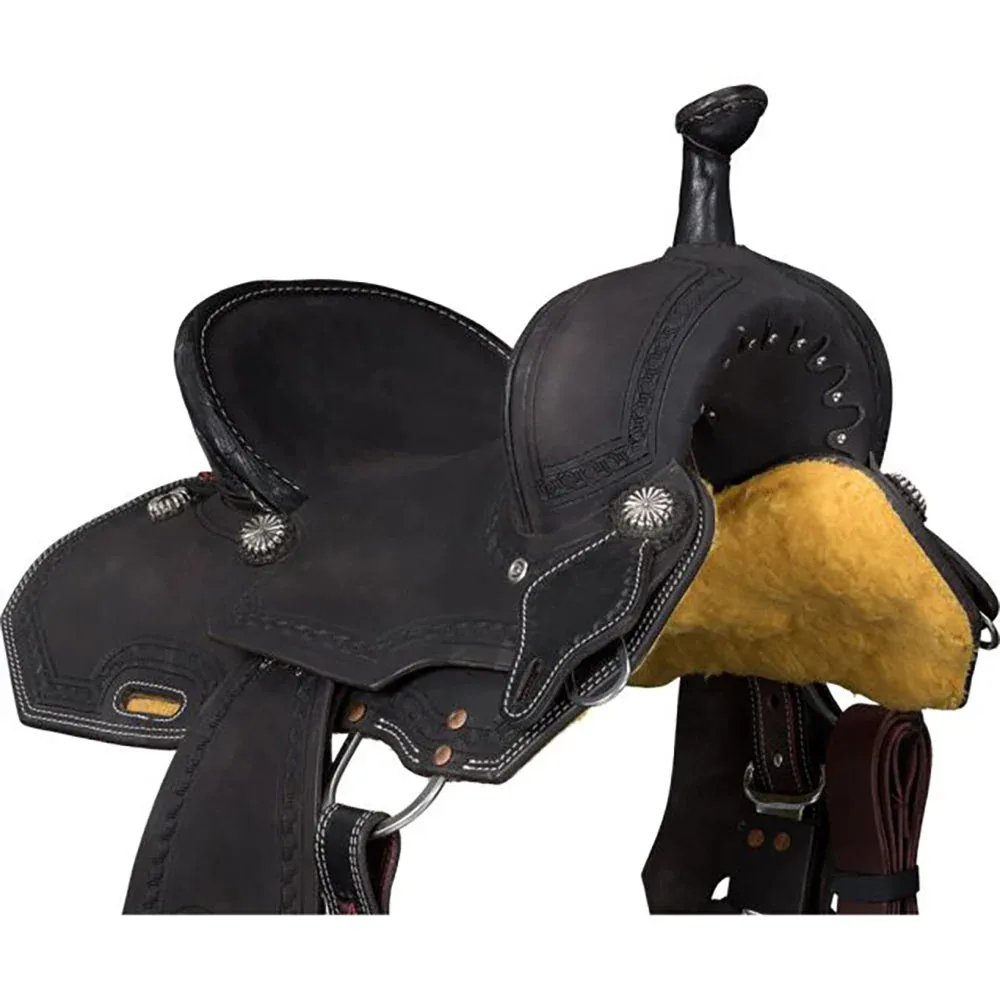 Tough 1 13in Dark Chocolate Brownsville Barrel Saddle - Image 2