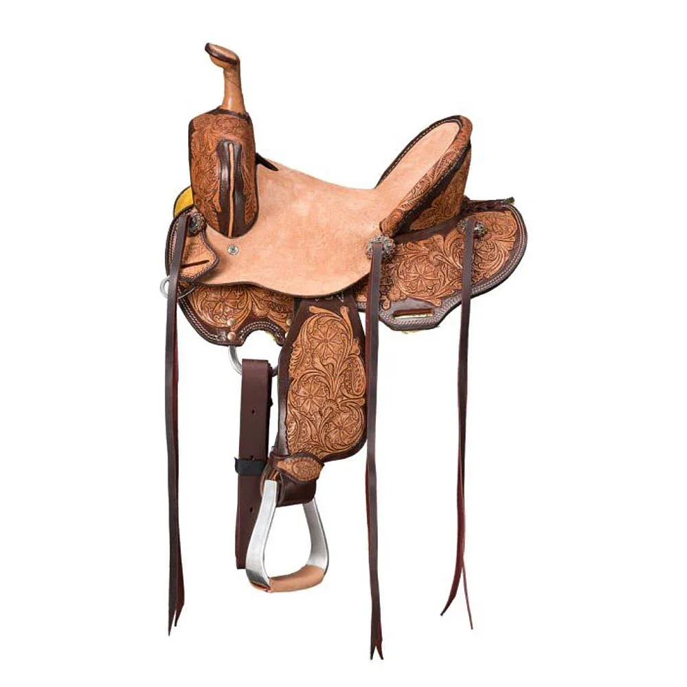 Tough 1 13in Silver Royal Billings Youth Barrel Saddle