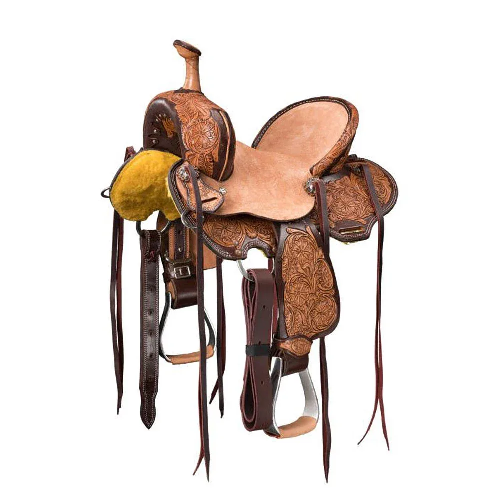 Tough 1 13in Silver Royal Billings Youth Barrel Saddle - Image 2