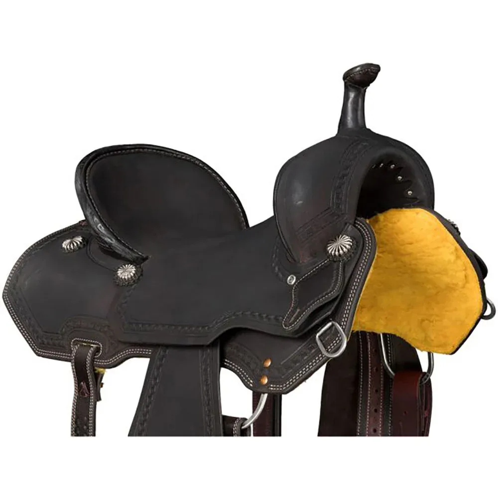 Tough 1 14in Dark Chocolate Brownsville Barrel Saddle - Image 2