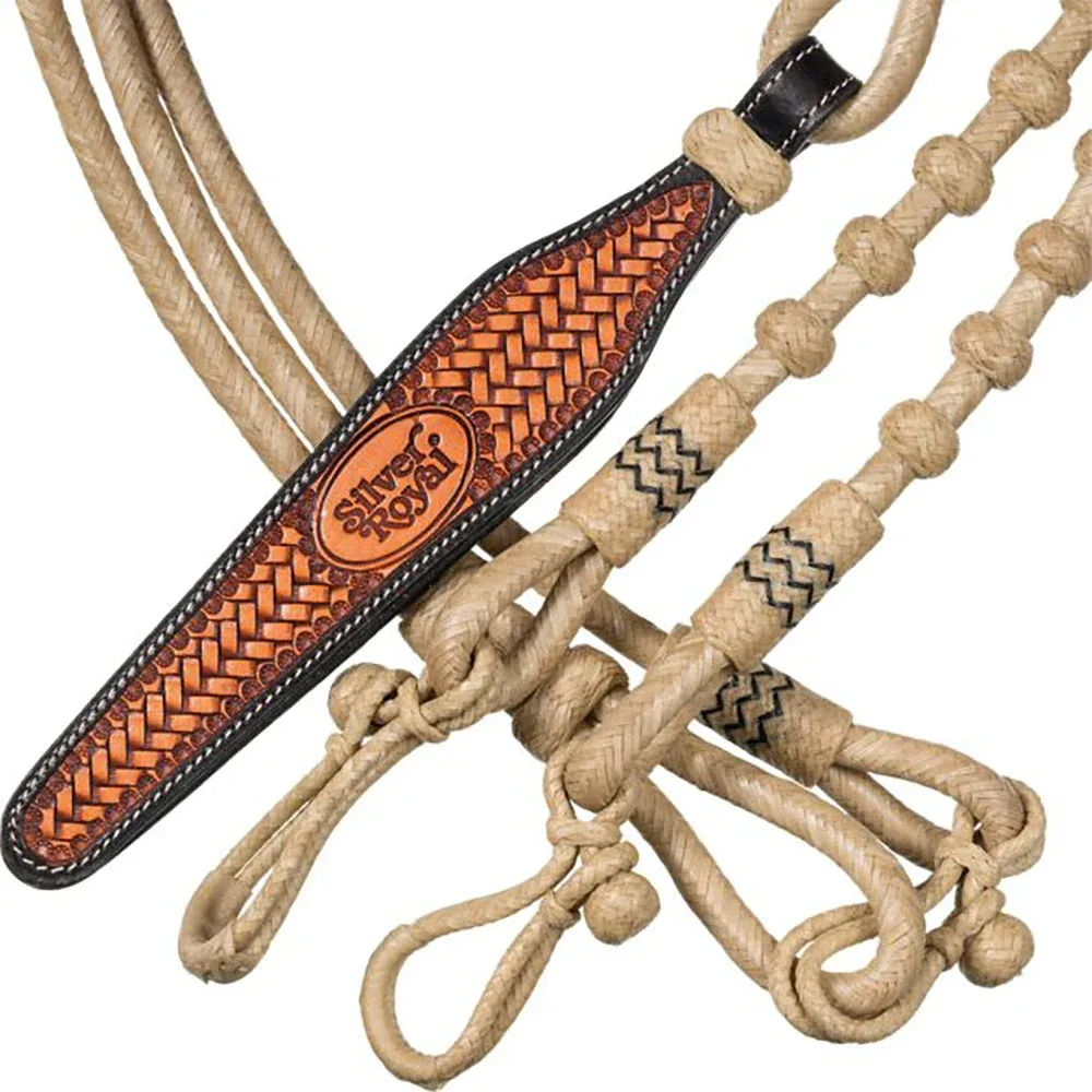 Tough 1 30 Plait Black Rawhide Romal Reins - Image 2