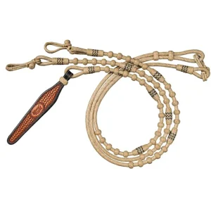 Tough 1 30 Plait Black Rawhide Romal Reins