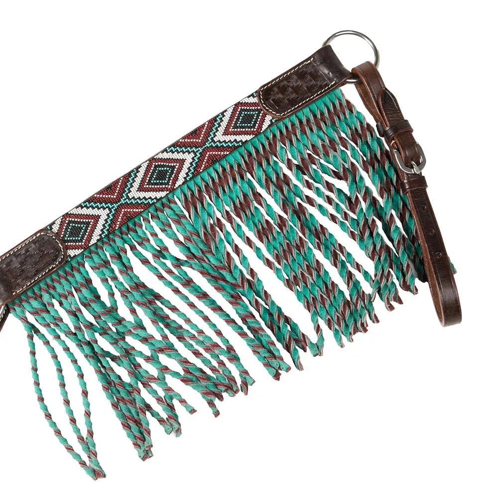 Tough 1 Beaded Turquoise and Brown Breast Collar - Image 2