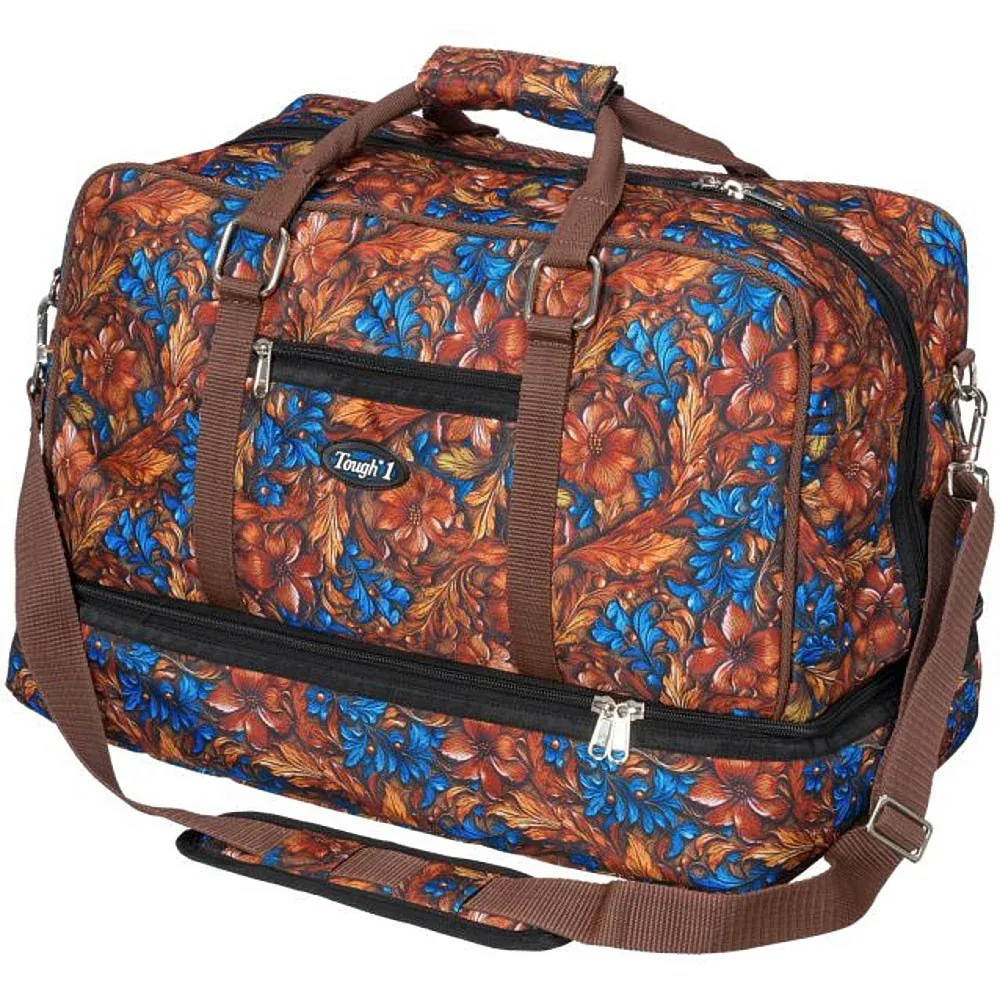Tough 1 Blue Carved Duffle Bag