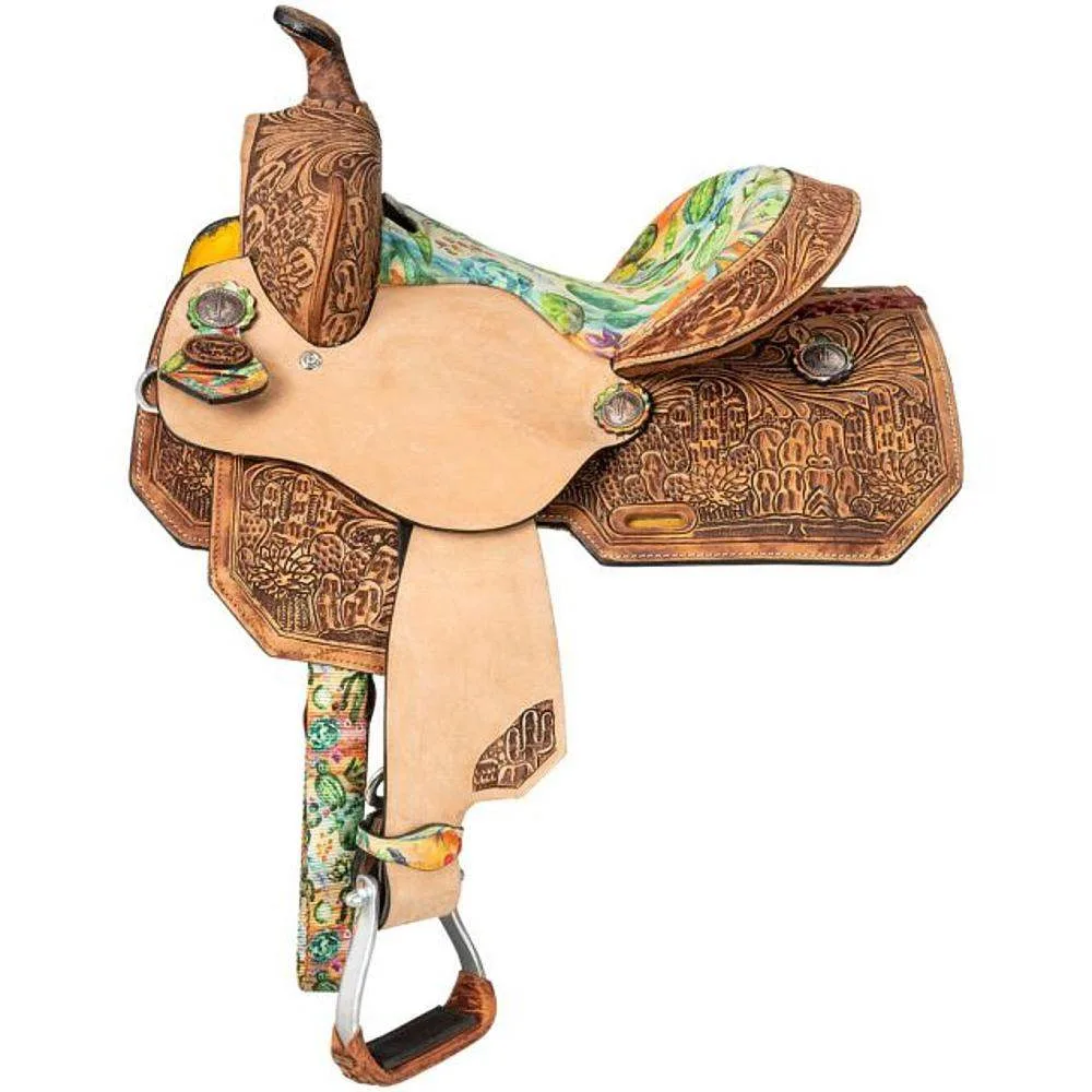 Tough 1 Cactus 10in Youth Barrel Saddle