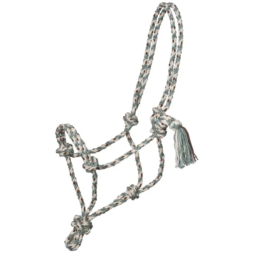 Tough 1 Cream Grey Brown Blue Mecate Rope Halter