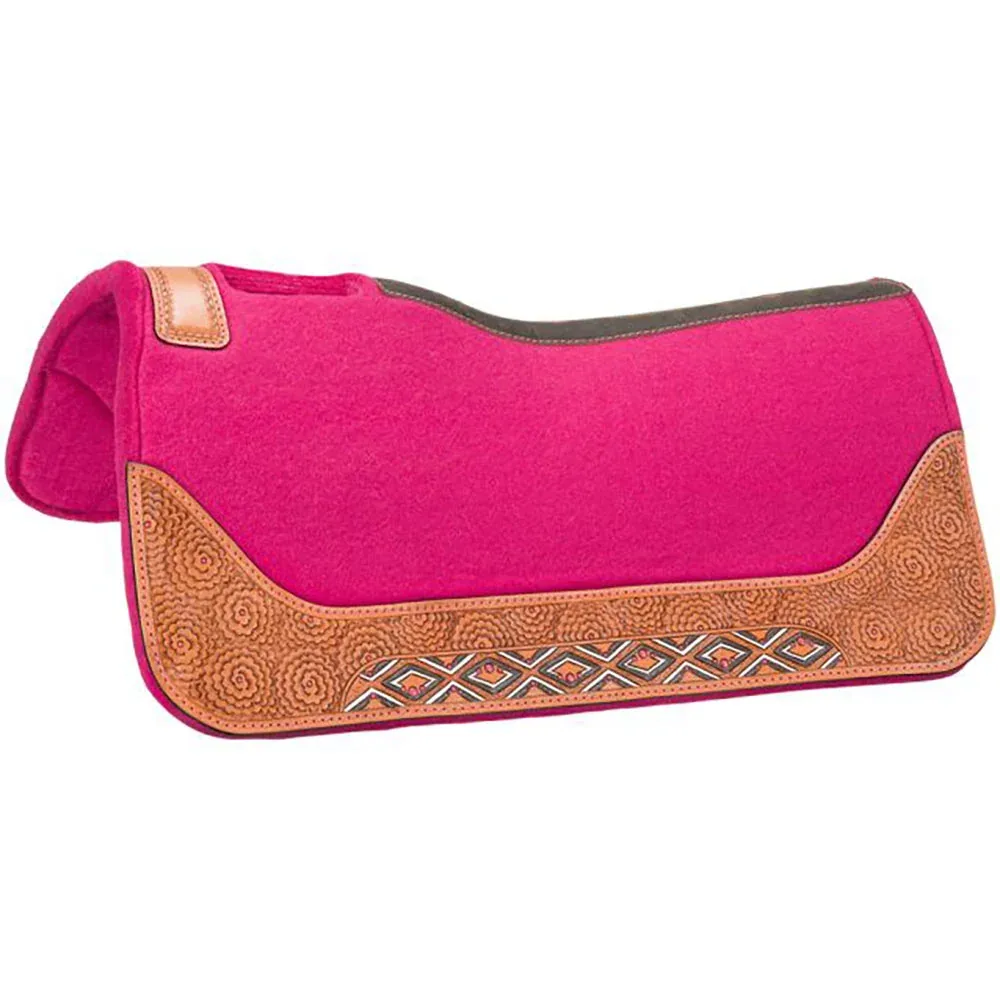 Tough 1 Dahlias and Diamonds 1inch 31x32 Felt Saddle Pad