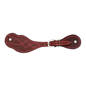 Tough 1 Ladies Pink Harness Leather Colored Spur Straps