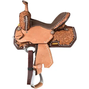Tough 1 Light Antique Bute 12in Youth Barrel Saddle