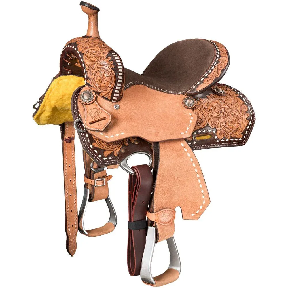 Tough 1 Light Antique Bute 12in Youth Barrel Saddle - Image 2