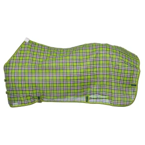 Tough 1 Neon Green and Pink Plaid Deluxe Mesh Fly Sheet for Horses
