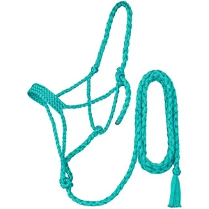 Tough 1 Teal Mule Tape Halter with 10ft Lead Rope