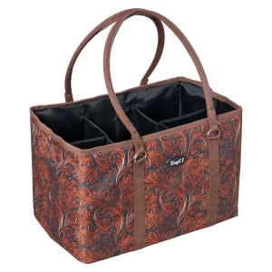 Tough 1 Tooled Leather Deluxe Collapsible Tote Bag
