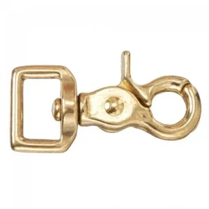 Tough1 Brass Plated Swivel Rein Scissor Snap 3/4