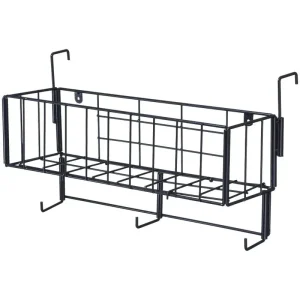 Tough1 Hanging Bridle Rack with Basket