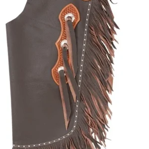Tough1 Leather Basket Tooled Cowboy Chinks