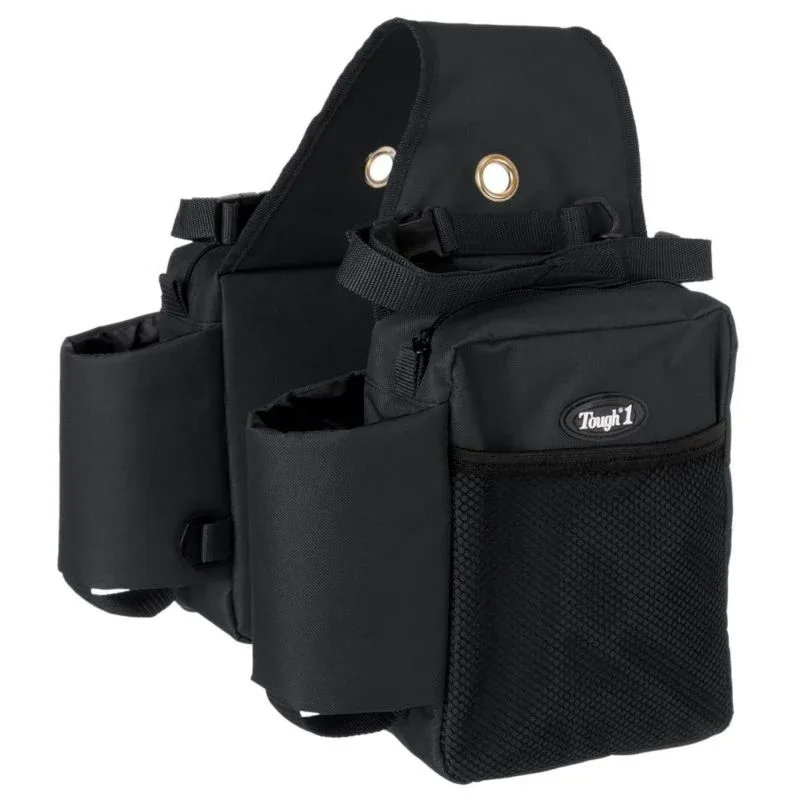 Tough1 Nylon Saddle Bag with Bottle Holders - Image 2